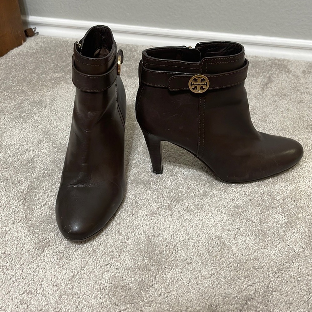 Tory Burch brown ankle boots